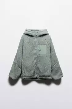 Куртка плюшевая с капюшоном