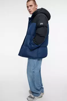 Куртка-пуховик стеганая непромокаемая с капюшоном