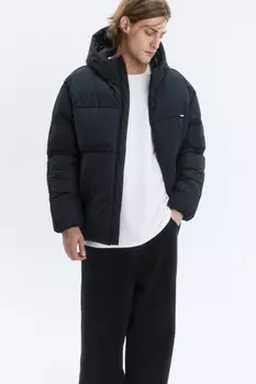 Куртка-пуховик стеганая с капюшоном