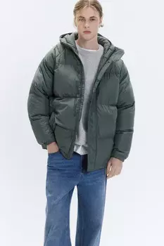 Куртка-пуховик стеганая с капюшоном