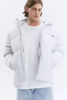 Куртка-пуховик стеганая с капюшоном