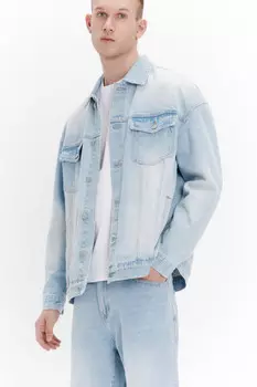 Куртка-рубашка джинсовая с карманами