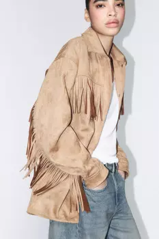 Куртка-рубашка ковбойская с бахромой