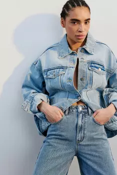 Куртка-рубашка oversize джинсовая