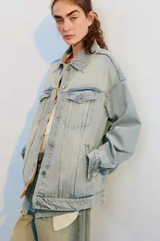 Куртка-рубашка oversize джинсовая