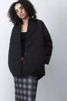 Куртка-рубашка стеганая в сердечко