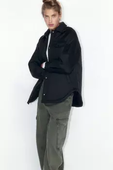 Куртка-рубашка утепленная с нагрудным карманом