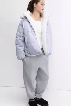 Куртка стеганая двусторонняя с отделкой под мех