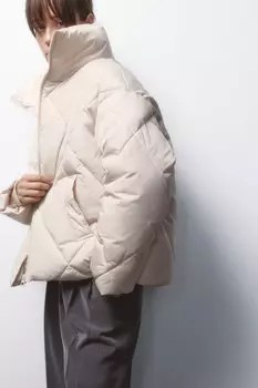 Куртка стеганая короткая с воротником-стойкой