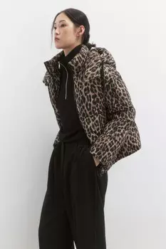 Куртка стеганая с анималистическим принтом