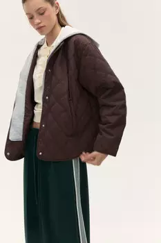 Куртка стеганая с имитацией худи