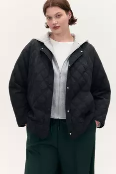 Куртка стеганая с имитацией худи