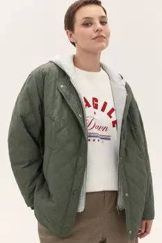 Куртка стеганая с имитацией худи