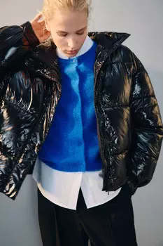 Куртка стеганая с лакированным эффектом