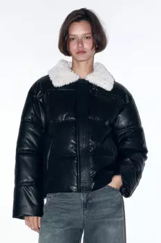 Куртка стеганая с широким воротником