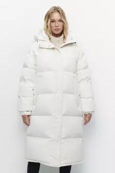 Куртка стеганая удлиненная с натуральным утеплителем