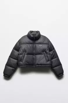 Куртка стеганая укороченная с воротником-стойкой