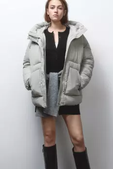 Куртка стеганая утепленная с капюшоном