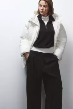 Куртка стеганая утепленная с капюшоном