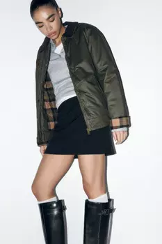 Куртка утепленная из вощеной ткани