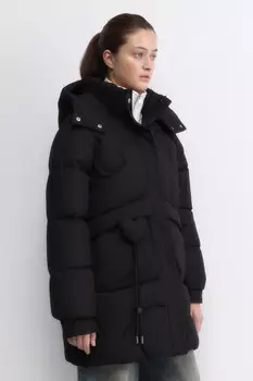 Куртка утепленная с капюшоном и фигурной стежкой