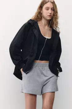 Куртка-ветровка oversize с капюшоном