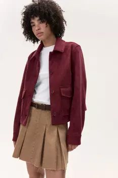 Куртка-жакет с замшевой фактурой