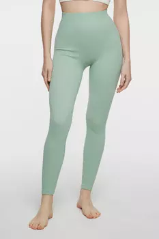 Леггинсы домашние бесшовные в рубчик