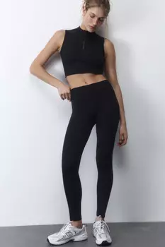 Леггинсы гладкие со средней посадкой