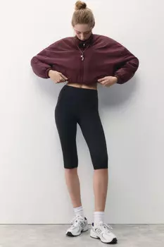 Леггинсы-капри спортивные со средней посадкой