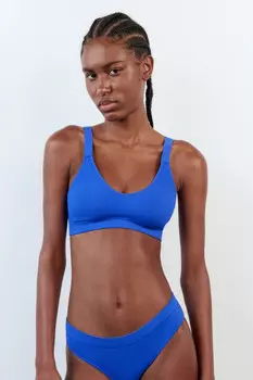 Лиф-топ купальный бесшовный в рубчик