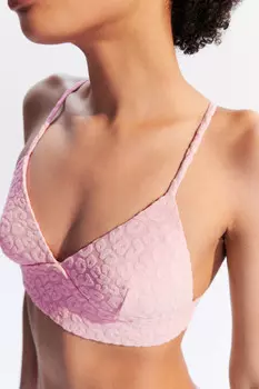 Лиф-топ купальный из фактурной ткани