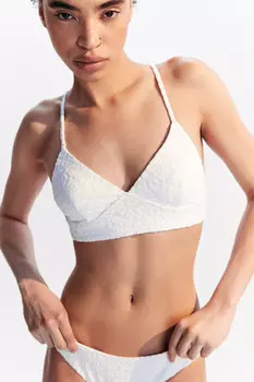 Лиф-топ купальный из фактурной ткани