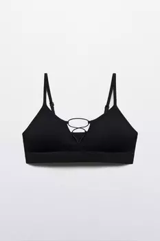 Лиф-топ купальный со шнуровкой на груди