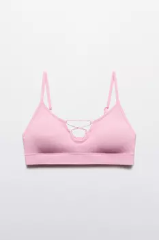 Лиф-топ купальный со шнуровкой на груди