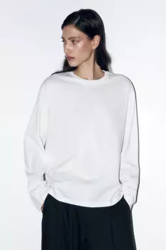 Лонгслив базовый из хлопкового трикотажа