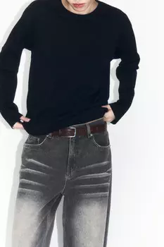 Лонгслив базовый из хлопкового трикотажа