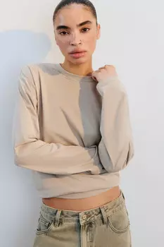 Лонгслив базовый из хлопкового трикотажа