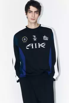 Лонгслив-джерси спортивный с принтом