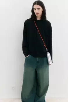 Лонгслив хлопковый асимметричного кроя