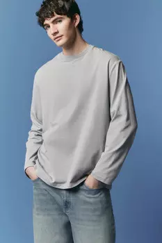 Лонгслив хлопковый базовый