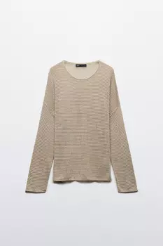 Лонгслив хлопковый из сетки