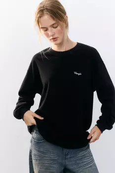 Лонгслив хлопковый с вышивкой