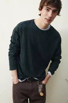 Лонгслив из хлопкового трикотажа