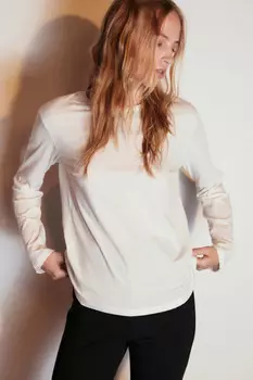 Лонгслив из хлопкового трикотажа