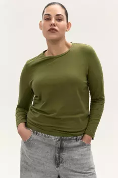 Лонгслив из хлопкового трикотажа