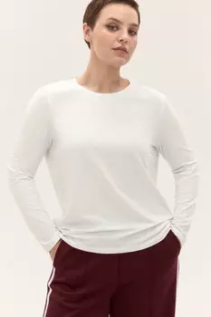 Лонгслив из хлопкового трикотажа