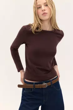 Лонгслив из хлопкового трикотажа