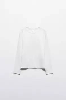 Лонгслив из хлопкового трикотажа