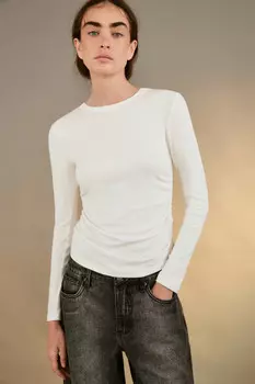 Лонгслив облегающий вискозный
